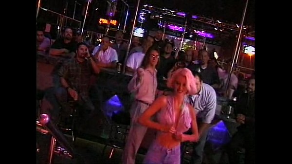 JulieRage blonde slut fucking on stage