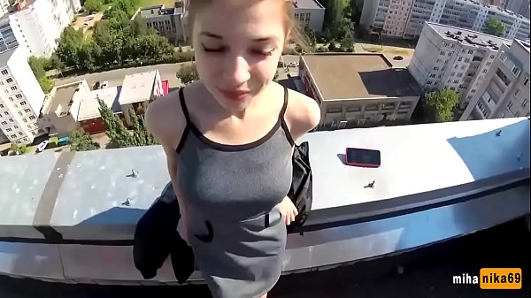 Russianbitch gets fucked on the roof