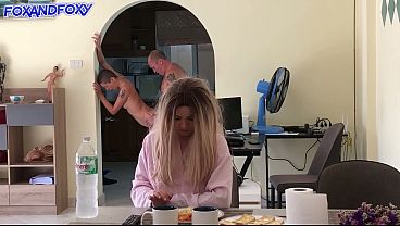 Stepfather Fucks Stepdaughter In Ass On The Kitchen While Mommy Watch Tv Show thumbnail