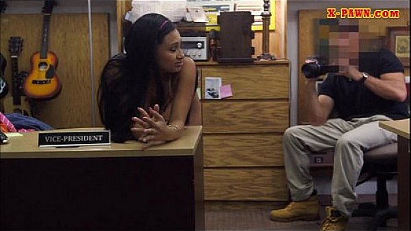 Beautiful girl sells her old coat and fucked at the pawnshop 