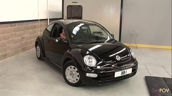 Two attractive lesbian brunettes started seducing the adorable blonde with big boobs when they began their seduction in the car they didnt know that this could end up being a hot lesbian threesome