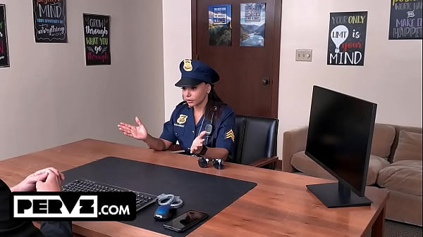 Brandy the DedicatedCop Gives a Private Blowjob to_Save HerStepSonand Career