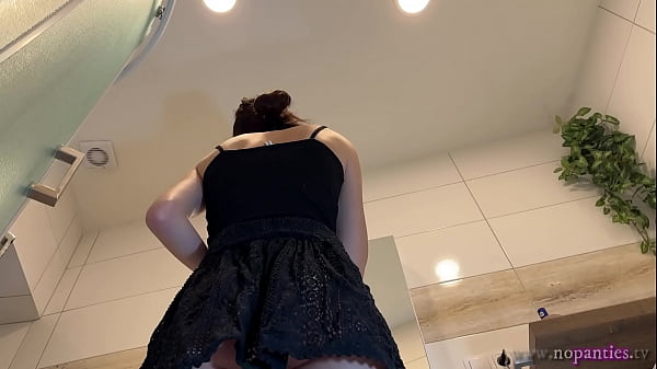 Short Skirt No Panty Petite Hot Girlfriend Does Make Up And There Are Many Cameras To Capture Her Bare Ass And Thick Pussy Lips Around thumbnail