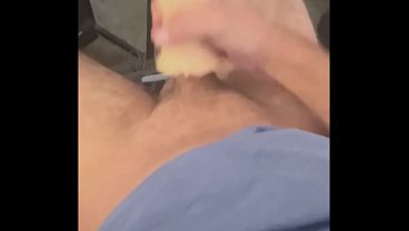 Bored After Homework, I Jerked My Cock Under the Desk Until I Exploded 