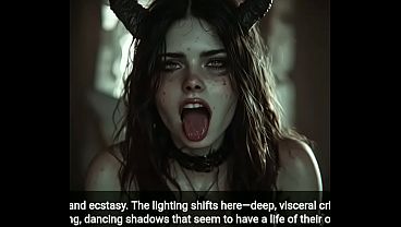 Devil man fucks demonic 18 year old Girl (voice oVer AI generated) horror porn