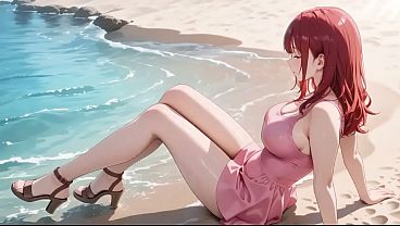 Nonton Sultry Red-haired Beauty's Seaside Fuck: From Kneeling Suck To Multiple Cumshots Inside thumbnail