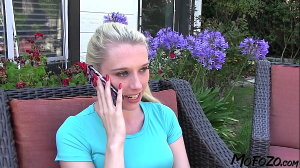 Blonde step sister is fucking with her step dad