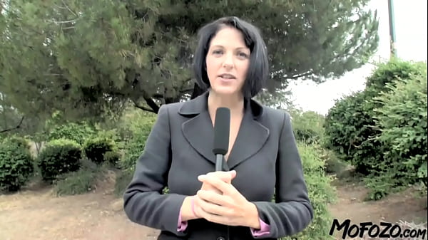 Black haired reporter was fucked by arnold schwarzenpecker