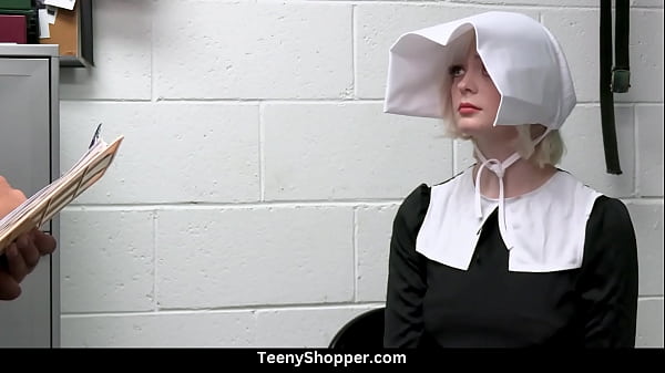 Blonde Teen Thief Caught and Fucked by Big Dick Security Guard 