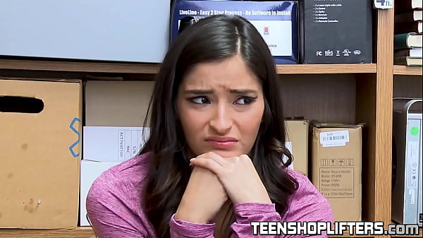 Thieving teen fucked hard before facial 