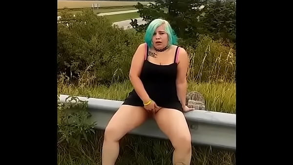 Overpass Masturbation - Kyra Hellfire Outdoor Public Flashing thumbnail