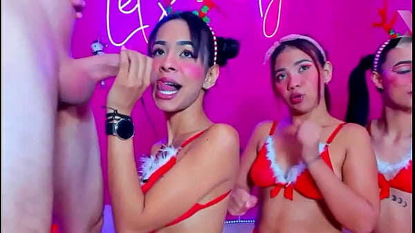 MYGOD_Rough throat fucking of_these girls dressed in CHRISTMAS
