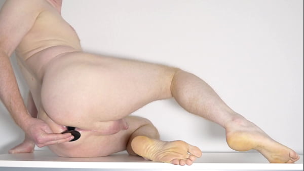 Ass play with cum using dildo 