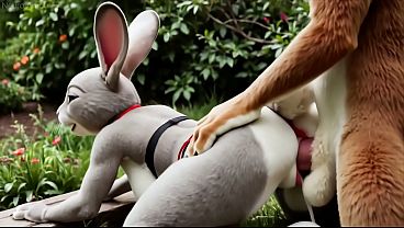 Furry judy hopps and nick wilde cunning fox fucks bunny after work 