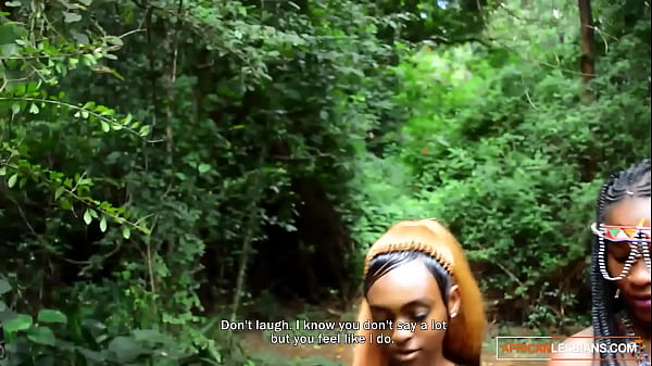 Play MP4 - Ebony party queens outdoor lesbian makeout in African music festival