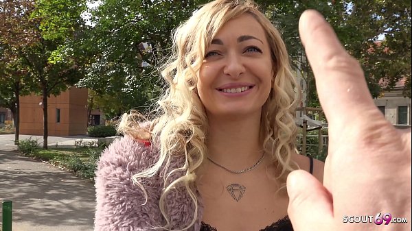 German scout cute blonde girl with perfect body talk to sex at fake model job