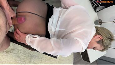 Mature Office Slut Sucks Coworker Dick and Gets Facial 