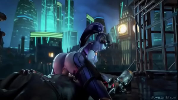 Widowmaker rides a huge cock and moans 
