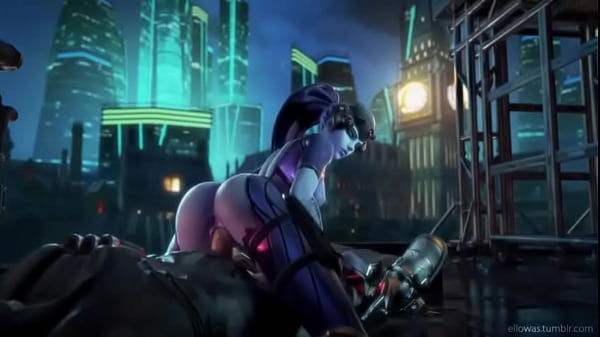 Widowmaker rides a huge cock and moans 