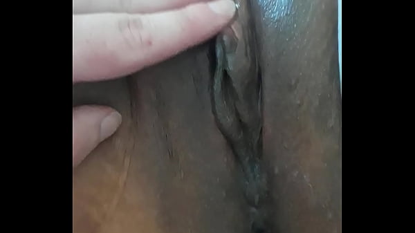 Playingwith lovely pussy dripping my load
