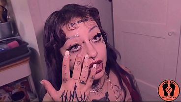 Thick facial cumshot goth chubby girl 