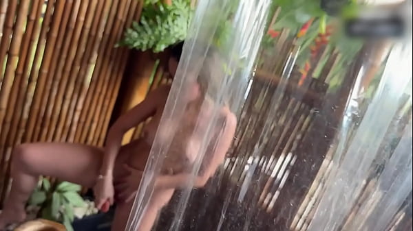 Voyeur he spies on me in the shower and caught me masturbating