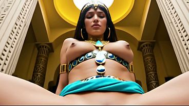 Cleopatra siendo penetrada por una grande y dura polla - Contenido generado por IA