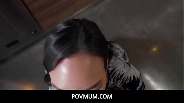 PovMum  -  PAWG Brunette Step Fucking Stepson On Couche, When Husband Not Home - Kitten Latenight