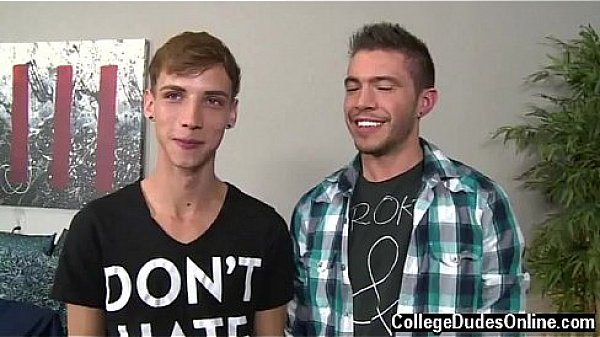 Sexy gay Sam and Jordan hop right in and waste no time getting the 