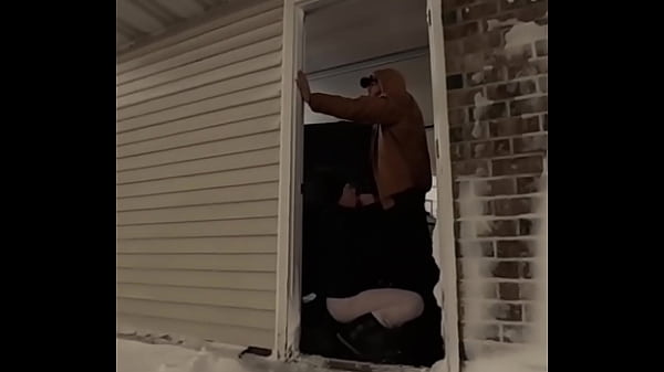 Showing off for the neighbors outdoors 