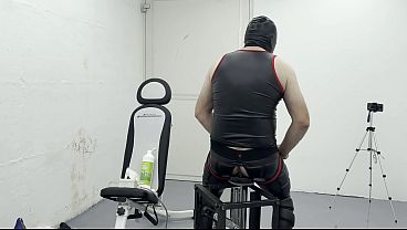 Masked Gimp 48cm mr Ed Dildo Anal Fucking Machine Huge 8.9cm Plug & Post Attempt 