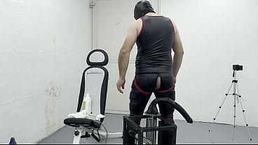 Masked Gimp 48cm mr Ed Dildo Anal Fucking Machine Huge 8.9cm Plug &amp_ Post Attempt