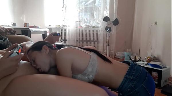 My Girlfriend And I Cum In The Excort's Mouth While Playing The Witcher Game thumbnail