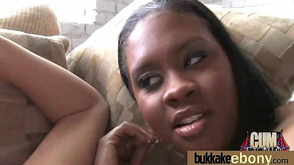 Gorgeous ebony lady sucks white dicks and gangbang fucking 7 