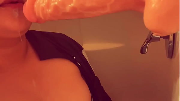 Bbw sucksand titfucks big dildo