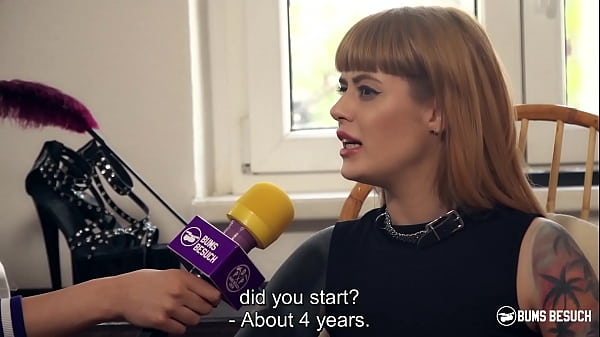 Tattooed Brunette Babe Bangs Newbie Guy thumbnail