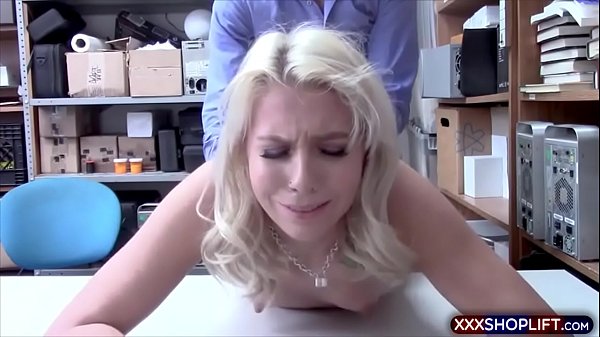 blonde_shoplifter chick fucked_on CCTV_by a mall cop