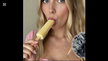 Beautiful AI woman doing ASMR, AI generation 