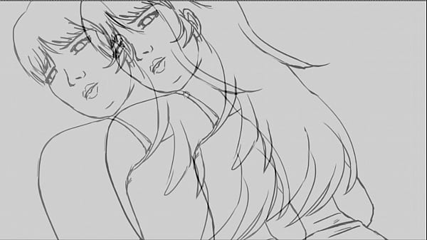 SPEEDPAINT Chica_minifalda pelirroja