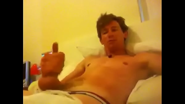 Young twink blows and tastes his load