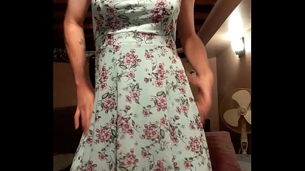 Play MP4 - Sissy in a blue dress no panties
