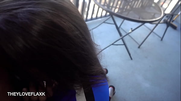 Sexy Latina Slut Sucks Big Black Cock_On Balcony