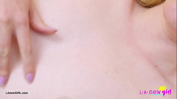 Fresh-faced blonde model naked close-up 