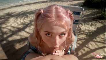 I ran into my 18-year-old ex on the beach and couldn't hold back—I fucked her juicy pussy and reveled in her moans![AI]