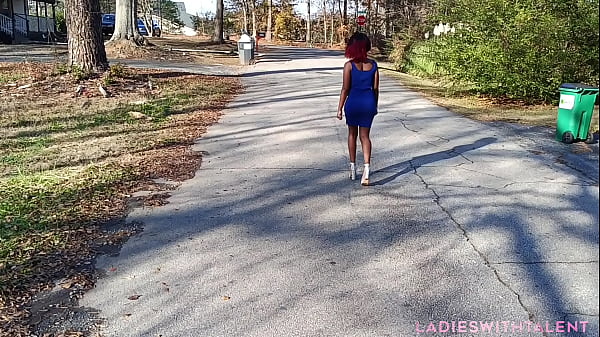 She was walking in the streets 