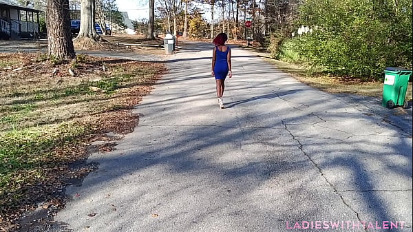 She was walking in the streets 