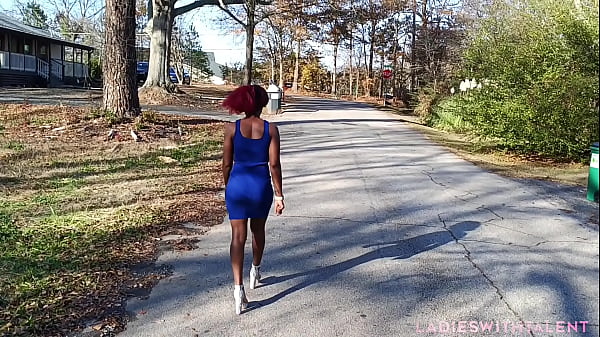 She was walking in the streets 