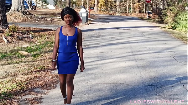 She was walking in the streets 