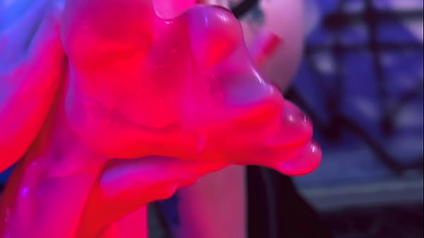 Hottie babes playing footsies messy foot play 