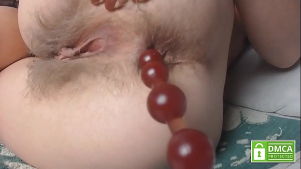 Close Up Playing With Different Beads In Hairy Asshole thumbnail